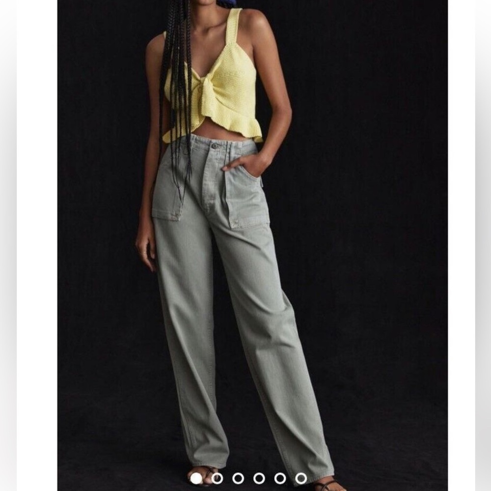 MOTHER High Waisted Curbside Utility Sneak in Spoiler Alert Pants